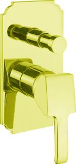 Встраиваемый однорычажный смеситель для душа с переключателем, золото Cezares LEGEND-VDIM-03/24